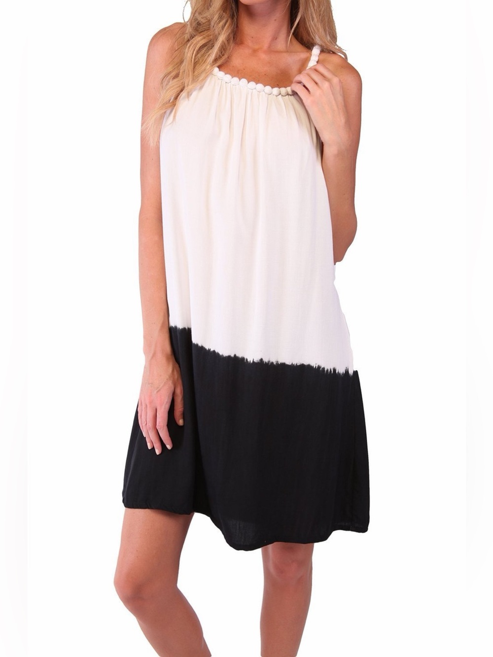 Ingear White and Blue Rope Midi Dress